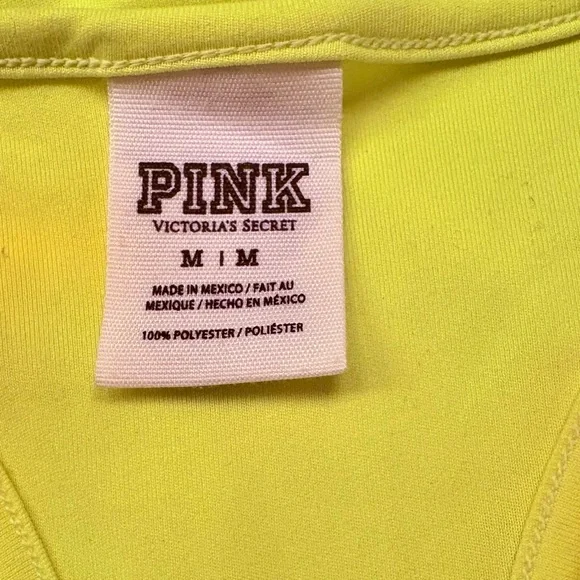 New PINK Victoria’s Secret neon yellow racer back tank top - Picture 4 of 4